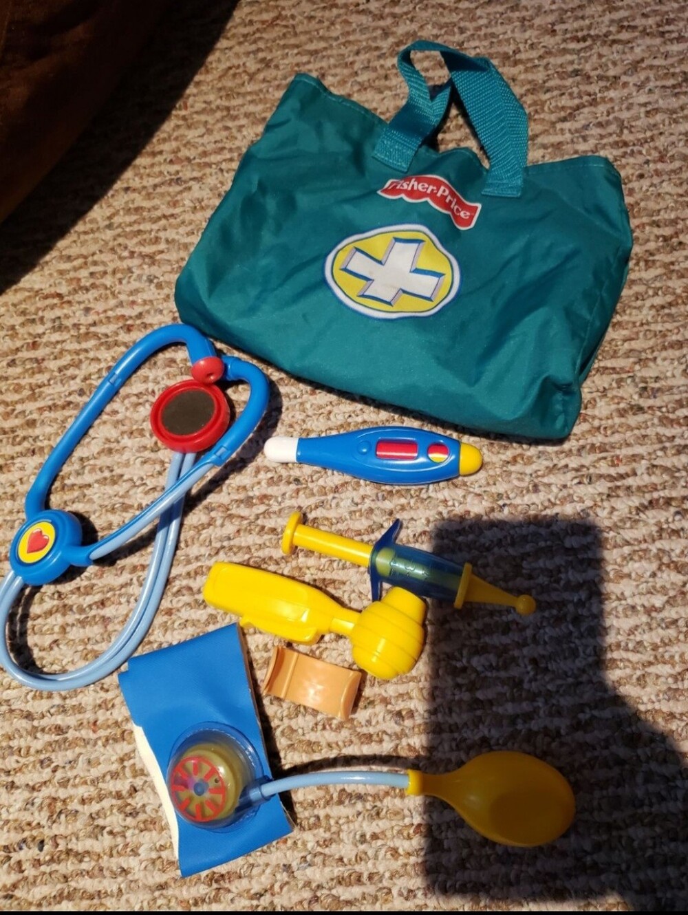 Fisher-Price Teal & Blue Pretend Doctor Playset with Yellow & Red Accents